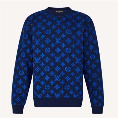 lv blue monogram sweater|Products by Louis Vuitton: Monogram Jacquard Sweater.